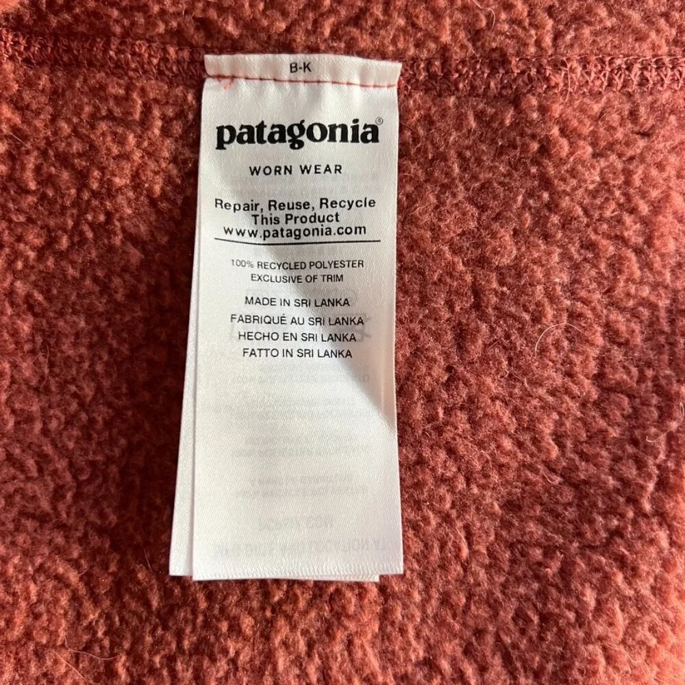 Size XS - Patagonia Better Sweater Quarter-Zip Fleece Pullover - Burnt Orange - Picture 5 of 5